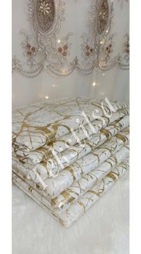 Tekstilsa Kadife Polar Varaklı Süngerli Çizgili Bej Tekli Koltuk Örtüsü 170x210 cm