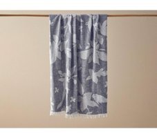 English Home Tina Akrilik Kanvas Saçaklı Süngersiz Armürlü Gri Tekli Koltuk Örtüsü 130x170 cm
