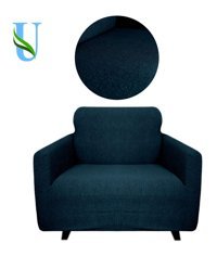 Uy Style Tekstil Likralı Jakarlı Süngerli Geometrik Desenli Giydirmeli Siyah Tekli Koltuk Örtüsü 70x115 cm