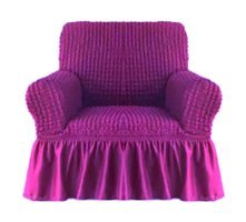 Elgeyar Pamuklu - Polyester Bürümcük Jakarlı Süngersiz Armürlü Giydirmeli Mor Tekli Koltuk Örtüsü 70x80 cm