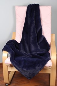 Bc Home Polyester Peluş Süngersiz Düz Lacivert Tekli Koltuk Örtüsü 90x140 cm