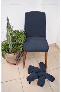 Sdr Home Collection Likralı Lacivert Koltuk Örtüsü