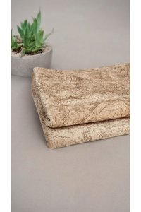 Rüya Perde Kadife Tay Tüyü Jakarlı Süngersiz Mermer Desenli Kahverengi Tekli Koltuk Örtüsü 170x210 cm