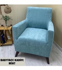 Kılıfsan Babyface Pamuklu - Polyester Süngersiz Giydirmeli Lastikli Kaymaz Yeşil Tekli Koltuk Örtüsü 77x55 cm