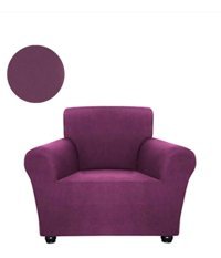 Akbu Polyester Likralı Süngersiz Giydirmeli Lastikli Mor Tekli Koltuk Örtüsü 75x115 cm
