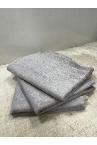 Home Kadife Süngersiz Düz Gri Tekli Koltuk Örtüsü 170x210 cm