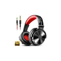 Oneodio Mikrofonlu 3.5 Mm Jak Kablolu Kulaklık Kırmızı Siyah