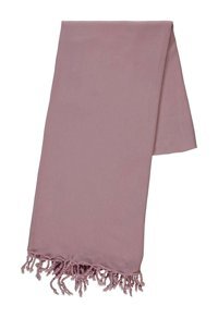 Hare Pamuklu Püsküllü Süngersiz Düz Pembe Tekli Koltuk Örtüsü 170x210 cm