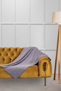 Velerde Home Şönil Polar Süngersiz Düz Antrasit Tekli Koltuk Örtüsü 175x215 cm