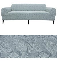 Bibaha Pamuklu Jakarlı Süngersiz Giydirmeli Lastikli Gri Tekli Koltuk Örtüsü 180x230 cm