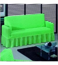 Uy Style Tekstil Polyester Bürümcük-Likralı Drapeli Süngerli Düz Giydirmeli Lacivert Tekli Koltuk Örtüsü 180x230 cm