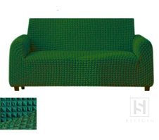 Heytgah Polyester Bürümcük Süngersiz Kapitone Giydirmeli Yeşil Üçlü Koltuk Örtüsü 180x230 cm