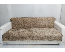 Tokaç Polyester Polar Süngerli Mermer Desenli Su Geçirmez Kahverengi Tekli Koltuk Örtüsü 175x215 cm