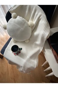 Zu Baby Collection Pamuklu Bürümcük Süngersiz Düz Bej Tekli Koltuk Örtüsü 110x230 cm