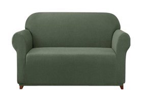 Elgeyar Polyester Likralı Jakarlı Süngersiz Armürlü Giydirmeli Yeşil İkili Koltuk Örtüsü 140x180 cm