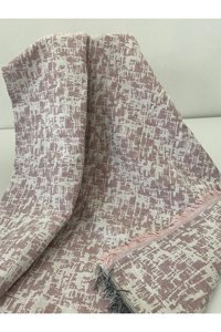 Aksesuar Püsküllü Süngersiz Armürlü Pembe Tekli Koltuk Örtüsü 180x200 cm