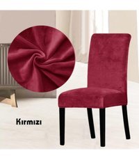 Abeltrade Polyester Süngersiz Düz Giydirmeli Lastikli Kırmızı Tekli Koltuk Örtüsü 35x65 cm