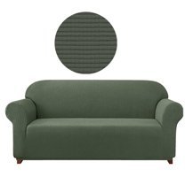 Eldost Ticaret Polyester Likralı Jakarlı Süngersiz Armürlü Giydirmeli Yeşil Üçlü Koltuk Örtüsü 180x230 cm