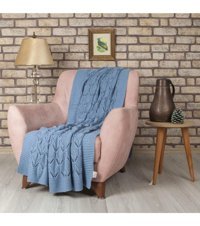 Betires Home Süngersiz Mavi Tekli Koltuk Örtüsü 130x170 cm