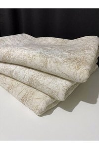 Favoriteks Kadife Polar Varaklı Süngerli Mermer Desenli Bej Tekli Koltuk Örtüsü 170x210 cm