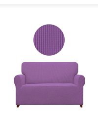 Akbu Polyester Likralı Süngersiz Giydirmeli Lastikli Lila Tekli Koltuk Örtüsü 140x180 cm