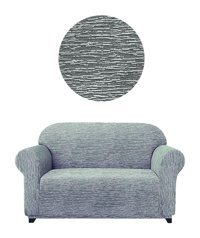 Elgeyar Polyester Likralı Jakarlı Süngersiz Armürlü Giydirmeli Gri İkili Koltuk Örtüsü 140x175 cm