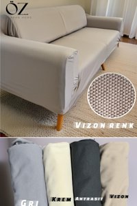 Özmakan Pamuklu - Polyester Likralı Jakarlı Süngersiz Petek Desenli Giydirmeli Kahverengi Tekli Koltuk Örtüsü 180x230 cm