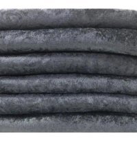 Esse Kadife Polar Jakarlı Süngerli Antrasit Üçlü Koltuk Örtüsü 170x210 cm