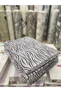 Saraylı Home Kadife Tay Tüyü Jakarlı Süngerli Çizgili Su Geçirmez Gri Üçlü Koltuk Örtüsü 170x210 cm
