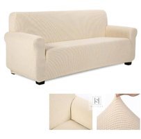 Iydgah Polyester Süngersiz Kareli Giydirmeli Krem Koltuk Örtüsü 180x230 cm