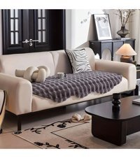 Baladi Home Süngersiz Baklava Desenli Gri Tekli Koltuk Örtüsü 80x190 cm