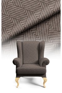 Canila Polyester Süngersiz Geometrik Desenli Kahverengi Tekli Koltuk Örtüsü 100x140 cm