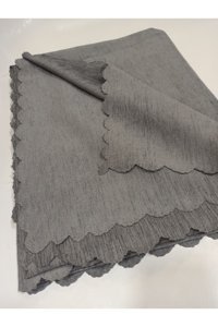Şener Home Kadife Polar Süngersiz Düz Gri Tekli Koltuk Örtüsü 175x215 cm