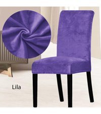 Abeltrade Polyester Süngersiz Düz Giydirmeli Lastikli Lila Dörtlü Koltuk Örtüsü 35x65 cm