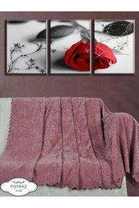 Poyraz Garanti Şönil Nubuk Jakarlı Süngersiz Düz Bordo Tekli Koltuk Örtüsü 175x215 cm