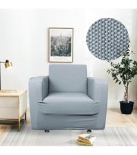 Karahanlı Polyester Süngersiz Düz Giydirmeli Gri Tekli Koltuk Örtüsü 80x115 cm