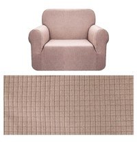 Güzelevim Polyester Likralı Süngersiz Kapitone Giydirmeli Bej İkili Koltuk Örtüsü 60x80 cm