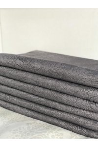 Madame Blue Polyester Nubuk Süngerli Çizgili Gri Tekli Koltuk Örtüsü 170x210 cm