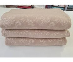 Ceyizimdekor Polyester Polar Jakarlı Süngerli Kahverengi Üçlü Koltuk Örtüsü 170x210 cm