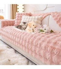 Baladi Home Süngersiz Baklava Desenli Pembe Tekli Koltuk Örtüsü 80x190 cm