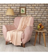 Betires Home Süngersiz Pembe Tekli Koltuk Örtüsü 130x170 cm