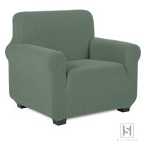 Heytgah Bambu - Pamuklu Likralı Süngersiz Düz Giydirmeli Yeşil Tekli Koltuk Örtüsü 75x115 cm