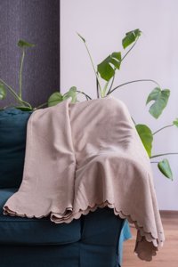 Homease Şönil Süngersiz Armürlü Bej Tekli Koltuk Örtüsü 175x215 cm