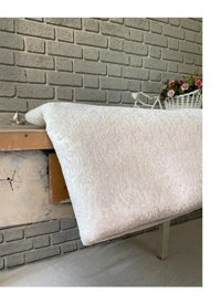 Favoriteks Kadife Süngerli Damask Desenli Bej Tekli Koltuk Örtüsü 170x210 cm