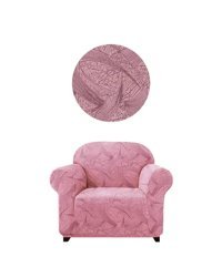 Akbu Polyester Süngersiz Giydirmeli Lastikli Pembe Tekli Koltuk Örtüsü 75x120 cm