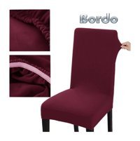 Abeltrade Polyester Likralı Süngersiz Düz Giydirmeli Lastikli Bordo Altılı Koltuk Örtüsü 35x65 cm