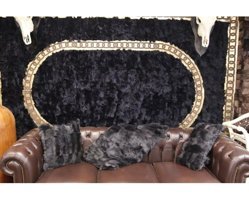 Dericibey Pamuklu Kürklü Tüylü Süngersiz Gri Üçlü Koltuk Örtüsü 50x180 cm