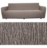 Bibaha Pamuklu Jakarlı Süngersiz Giydirmeli Lastikli Kahverengi Tekli Koltuk Örtüsü 180x230 cm