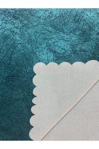 Çıkrıkçı Tekstil Polyester Polar Jakarlı Süngerli Turkuaz Üçlü Koltuk Örtüsü 175x215 cm