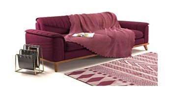 A.S.T Topdağı Tekstil Polyester Süngersiz Düz Gül Kurusu Tekli Koltuk Örtüsü 180x220 cm
